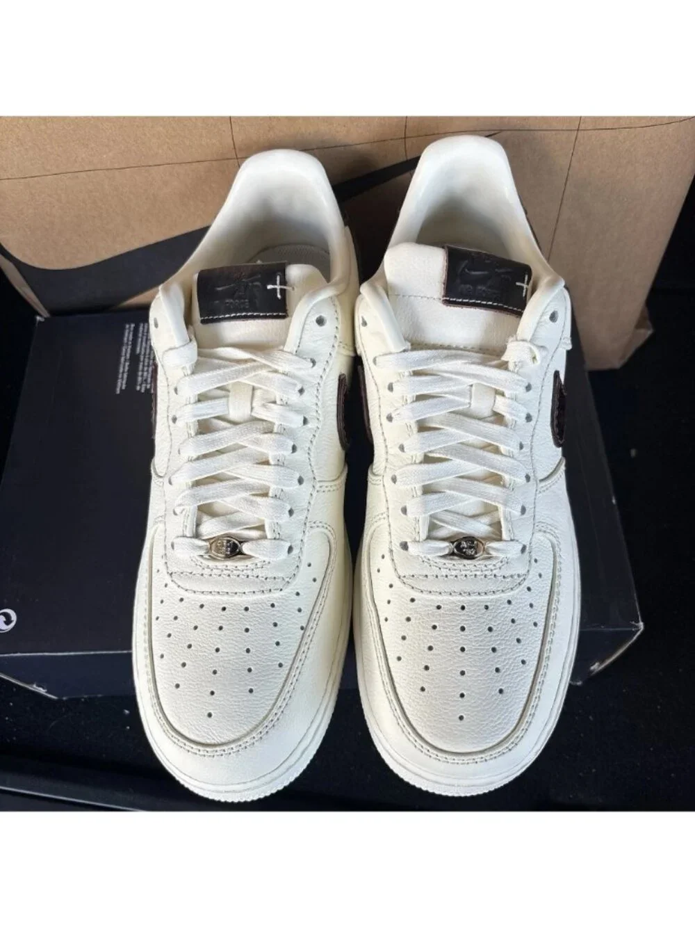 NEW Men's Size 12 Nike Air Force 1 07 Soft Pearl Brown Croc IH7332-001